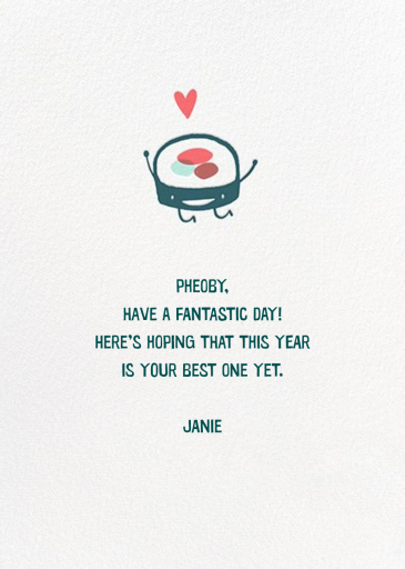 Roll Out (Greeting) - Birthday Card by Hello!Lucky - Back