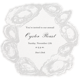 Bed of Oysters - Dinner Party Invitation by Emily Baird
