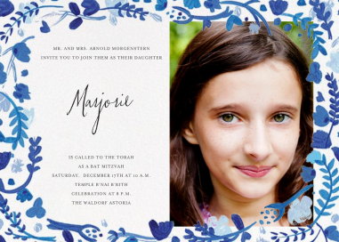 Hydrangeas and a Mitzvah (Photo) - Bar & Bat Mitzvah Invitation by Mr. Boddington's Studio