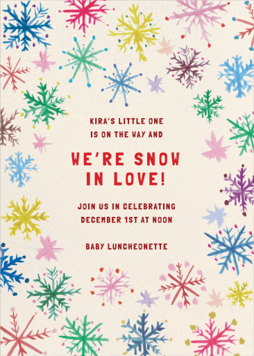 Colorful Snowflake Invitation