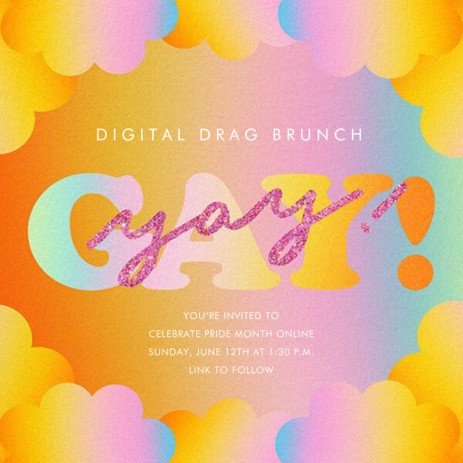 Yay Glitter - Pride Invitation by Paperless Post