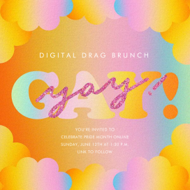 Yay Glitter by Paperless Post