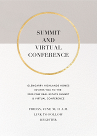 Metallic Circle - Conference Invitation by Paperless Post