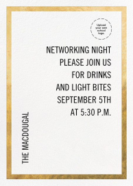 Simple Gold Border - Business Event Invitation by Paperless Post