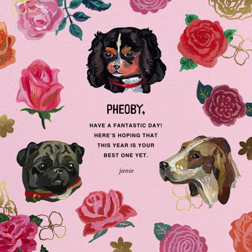 Fetards (Chienne) - Birthday Card by Nathalie Lété