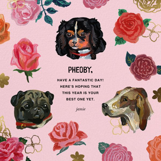 Fetards (Chienne) - Valentine's Day Card by Nathalie Lété