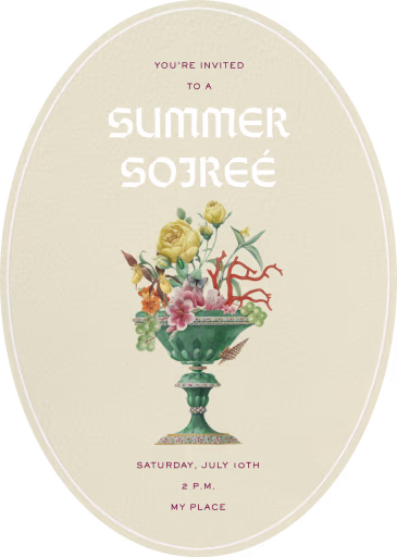 Blooming Chalice - Summer Party Invitation by Open Sea Design Co.