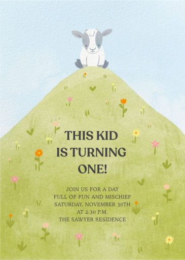 Little Kid - First Birthday Invitation by Paperless Post