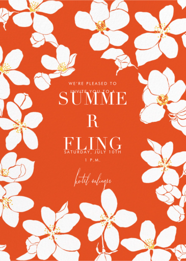 Golden Magnolias - Summer Party Invitation by Carolina Herrera