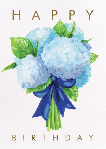 Hydrangea Bouquet - Birthday Card by 2021 Co.