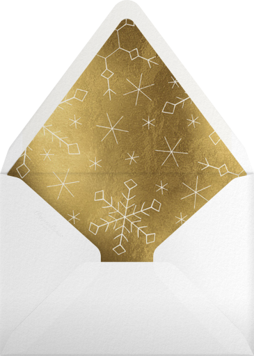 Gold Snowflakes - Paperless Post Envelope
