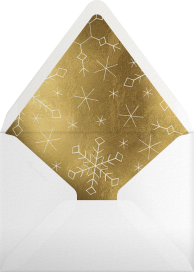 Gold Snowflakes - Paperless Post Envelope