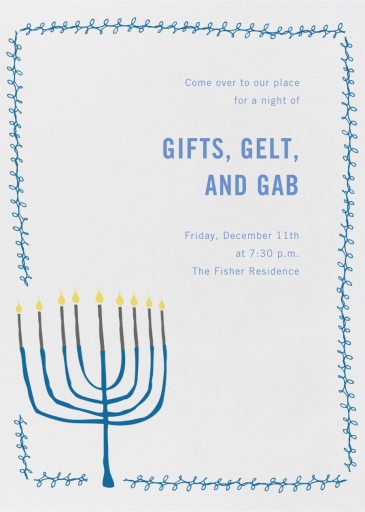Hand Drawn Menorah - Invitation by Paperless Post