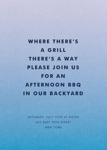 Gradient Full - BBQ Invitation by Paperless Post