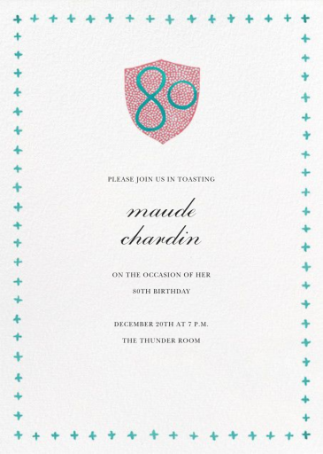 Birthday Crest - Birthday Invitation by Happy Menocal
