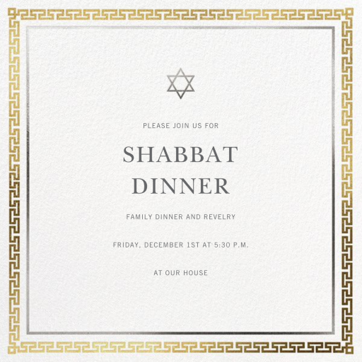 Naxos - Shabbat Invitation by Jonathan Adler