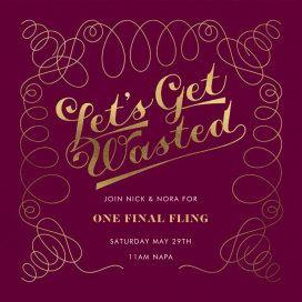 A Waste of an Invitation - Bachelor/Bachelorette Party Invitation by Derek Blasberg