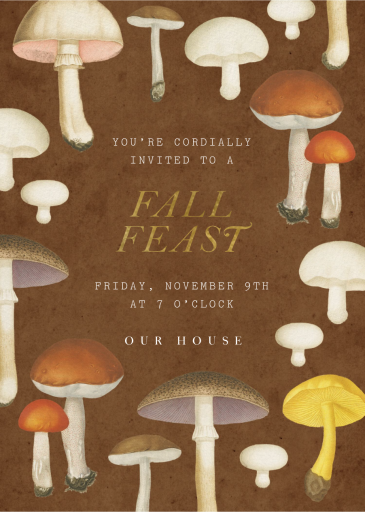 Mushroom Harvest - Party Invitation by John Derian