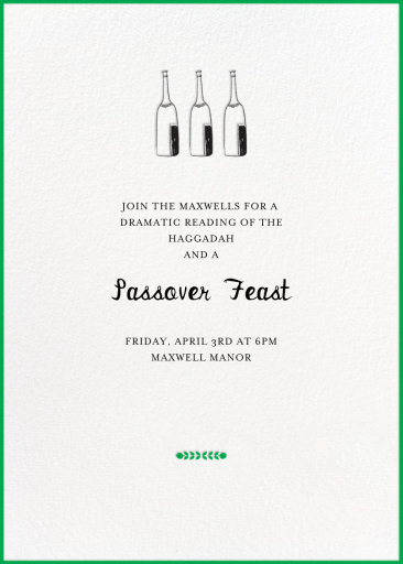 Bubbly for All - Passover Invitation by Mr. Boddington's Studio