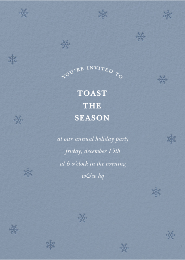 Falling Snowflakes - Corporate Holiday Party Invitation by Sugar Paper