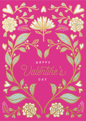 Floral Heartbeat - Valentine's Day Card by 2021 Co.
