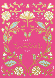 Floral Heartbeat - Valentine's Day Card by 2021 Co.
