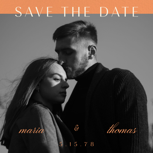 Photo Black and White Kiss Save the Date