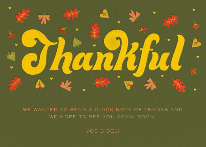 Thankful Groove - Business Thanksgiving Card by Paperless Post