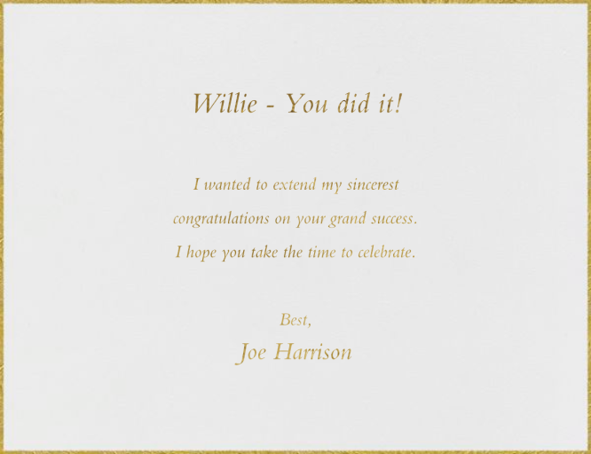 Gold Star - Congratulations Card by Paperless Post - Back
