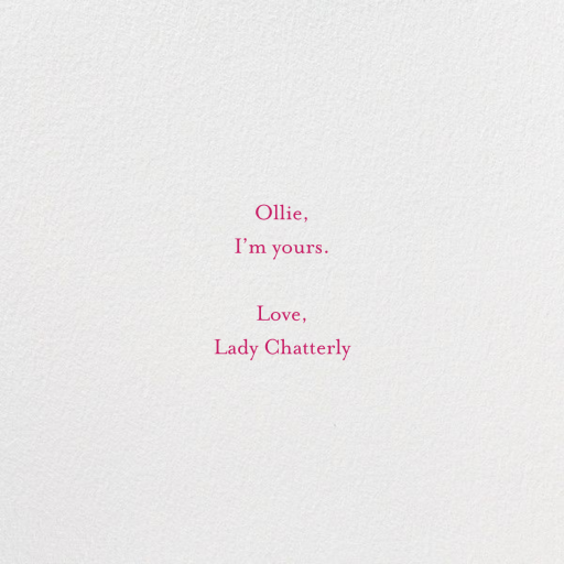 Linear Love - Greeting Card by Linda and Harriett - Back