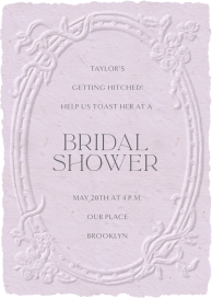 Embossed Lavender - Bridal Shower Invitation by Inquisited