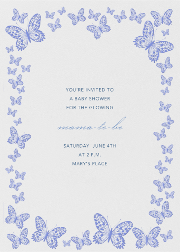 Butterfly Border - Baby Shower Invitation by Bernard Maisner
