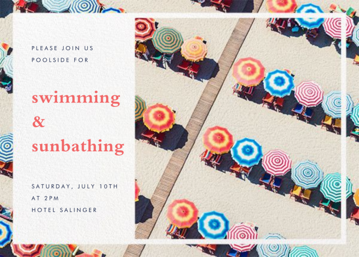 Rainbow Umbrellas - Summer Party Invitation by Gray Malin