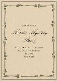 Bare Bones - Murder Mystery Invitation by John Derian