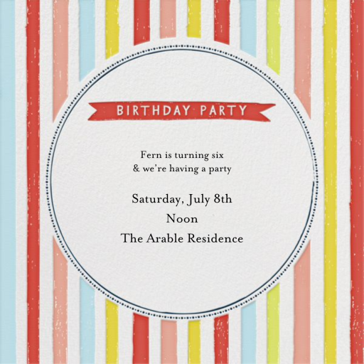 Rainbow Ice Cream - Birthday Invitation by Mr. Boddington's Studio
