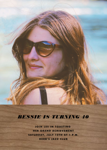 Wood Grain Photo (Tall) by Paperless Post