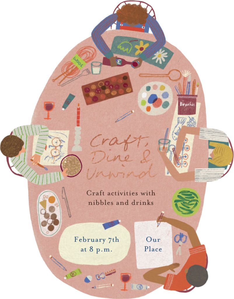 Craft Table Invitation