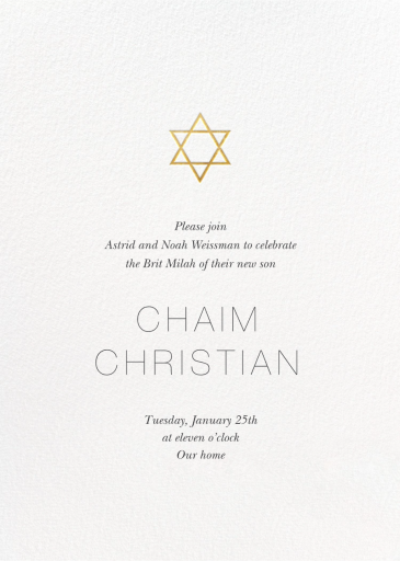 Guiding Star - Bris/Baby Naming Invitation by Paperless Post