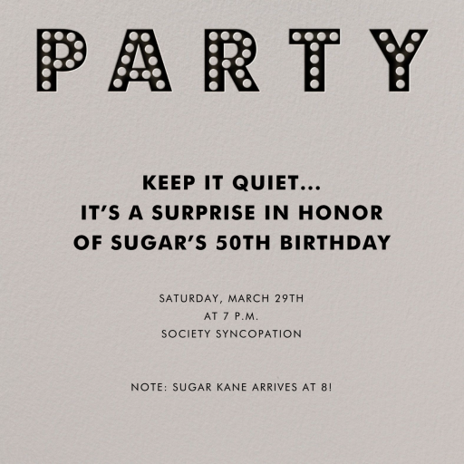 Marquee Lights - Invitation by Paperless Post