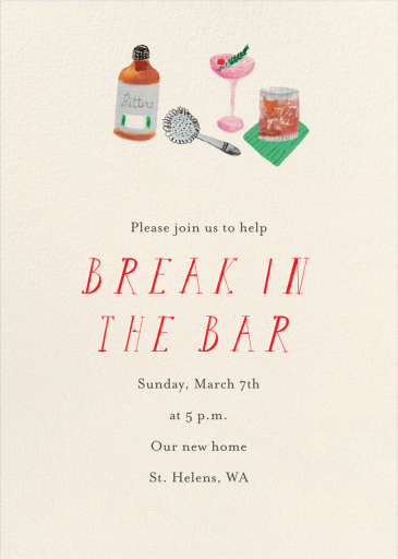 Cocktail Maker - Housewarming Invitation by Mr. Boddington's Studio