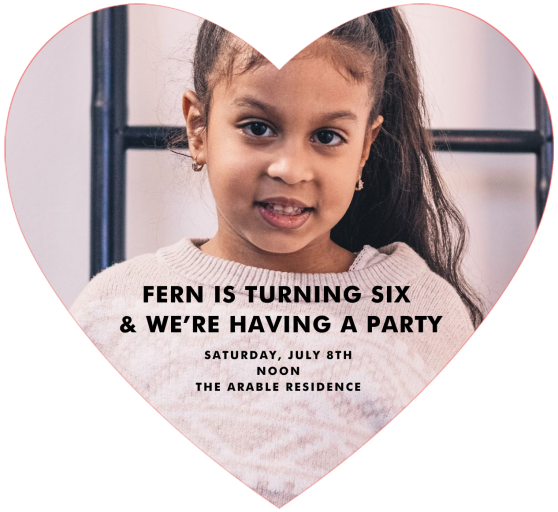 Full Heart Photo (Single-Sided) by Paperless Post