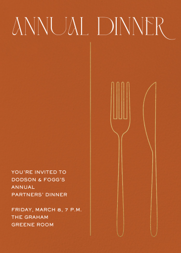 Cutlery - Business Dinner Invitation by Paperless Post