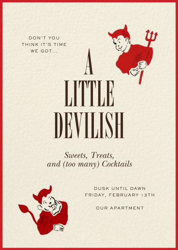 Feelin' Devilish - Dinner Party Invitation by Sam Crosby