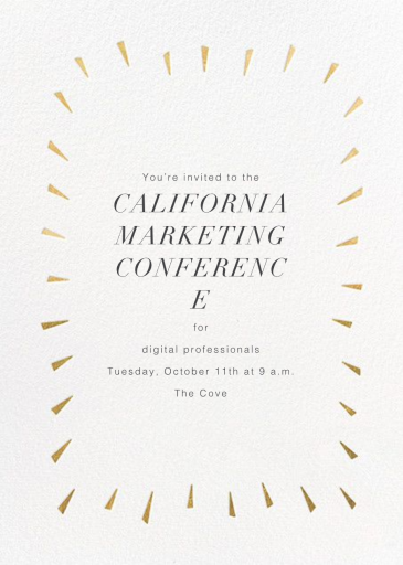 Éclat - Conference Invitation by Paperless Post