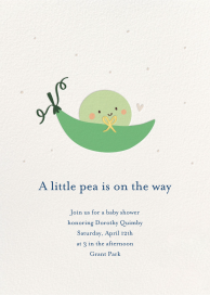Happy Pea - Baby Shower Invitation by Little Cube