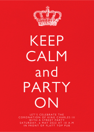 Keep Calm and Party On - Celebration Invitation by Paperless Post