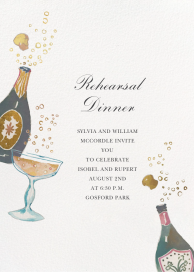 Busy Gettin' Fizzy - Rehearsal Dinner Invitation by Happy Menocal