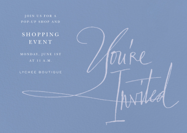Written in Ink - Shopping Event Invitation by Stephanie Fishwick