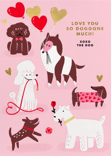 Doggone Much - Valentine's Day Card by Hello!Lucky