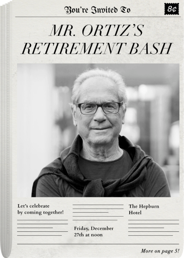 Cover Story - Retirement and Farewell Party Invitation by Paperless Post